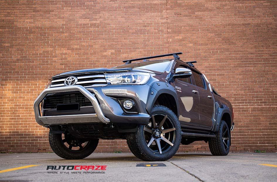 TOYOTA HILUX N80 4WD AVALANCHE MACHINED FACE MATTE BLACK DARK TINT
